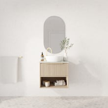Merewether 600mm Wall Hung Single Vanity with Solid Surface Countertop